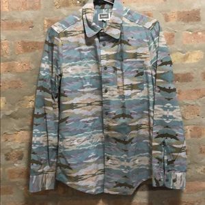 Multicolored button up.